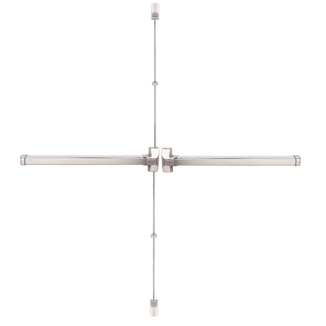 Barra Antipânico 3 Pontos de Travamento Porta Dupla Touch Inox Escovado